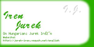 iren jurek business card